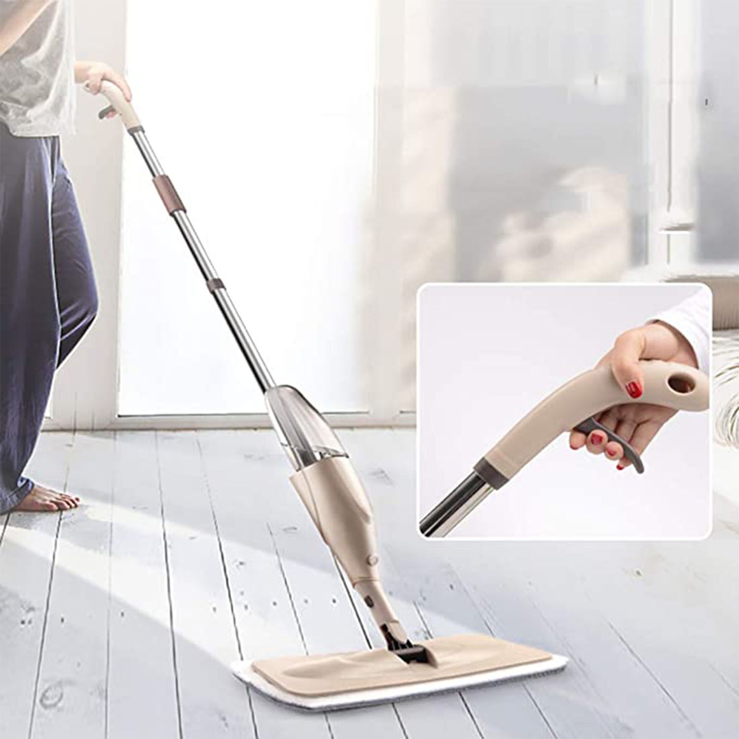 Floor cleaning spray mop with washable pad Floor cleaning spray mop with washable pad